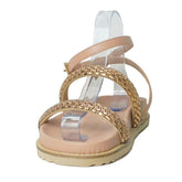 Papete Nude Duas Tiras Brilho Bk162 Vintedoisk